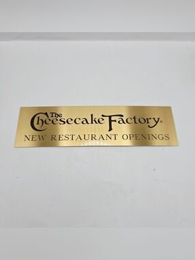 The Cheesecake Factory New Restaurant Openings Team Corporate Plaque Pin RARE